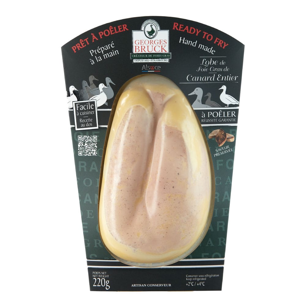 Lobe cru de foie gras de canard entier - 460 gr - Vente Foie gras cru -  Mémé du Quercy